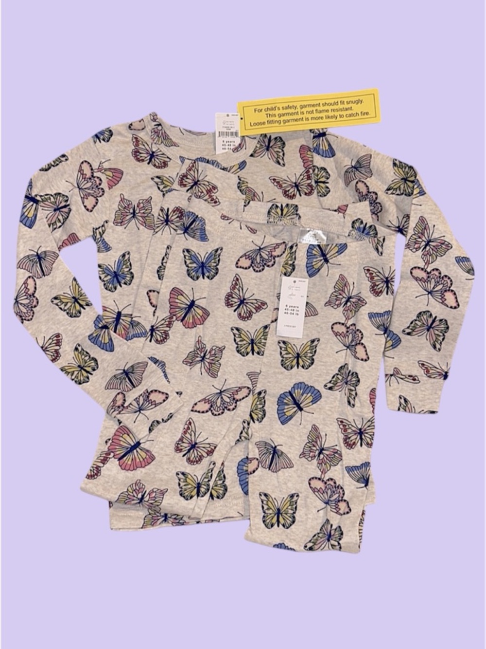 NWT! Gap kids Butterfly Pajama set top & bottom pj’s